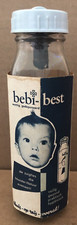 Vintage BEBI-BEST Glass Baby Bottle w/ Original Sleeve