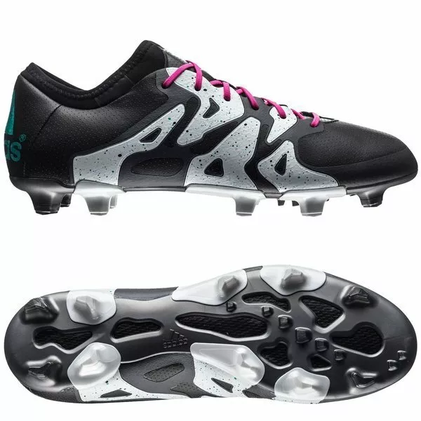 New Adidas X 15.1 FG AG Black Grey Football Boots US 7 8.5 11