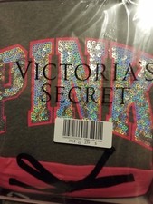 Victoria's Secret Pink Bling Campus Crew Leggings Black Clay Grey Gift Set XS