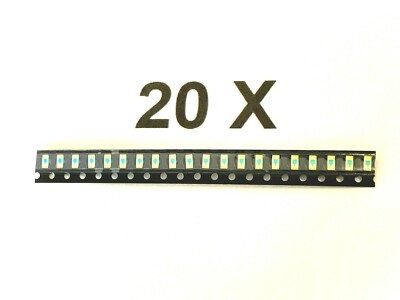 1206, 20mA, 2V, 631nm, 280mcdL, ED Red, 597-6001-602F, SMD, Dialight, 20 Pack
