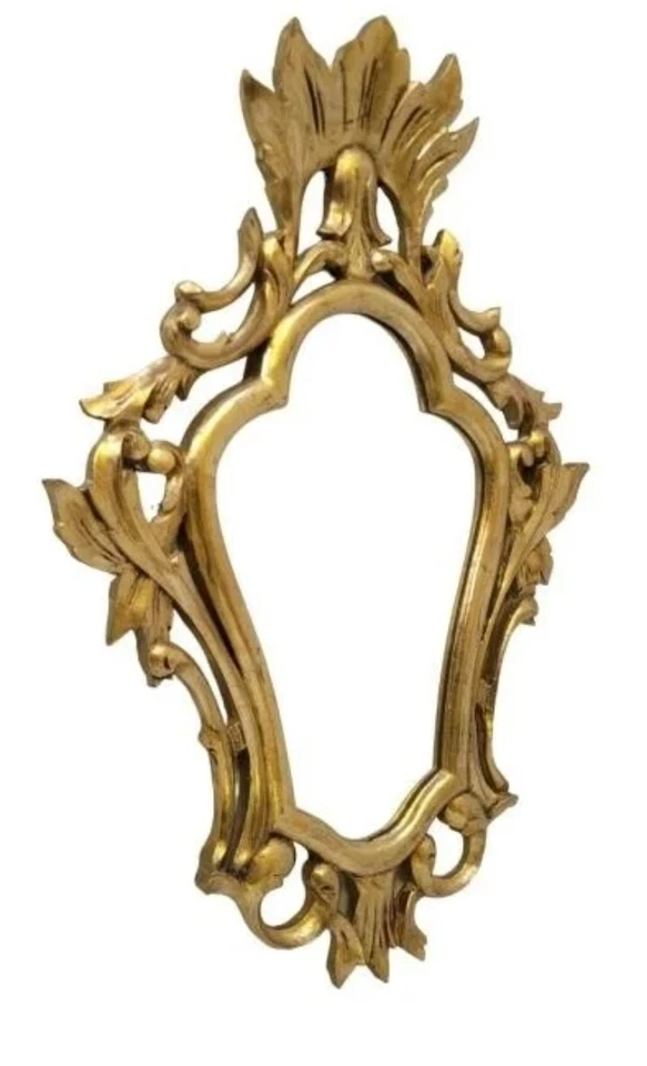 Antique Vintage Italian Gold Gilt Art Nouveau Gorgeous Glass Mirror 23W"x25L" - Image 2 of 4