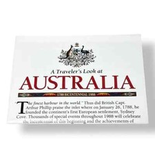 A Travelers Look at Australia 1988 National Geographic Bicentennial Vtg Map BX