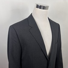 Theory 44R Sport Coat Wool Blend Dark Gray Two Button Lined Double Vented
