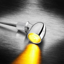 Kellermann Atto LED Mini Chrome Turn Signal Front or Rear Two Sides Pair