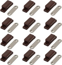 Heavy Duty Brown Magnetic Door Locks for Kitchen Bathroom 12 Pack