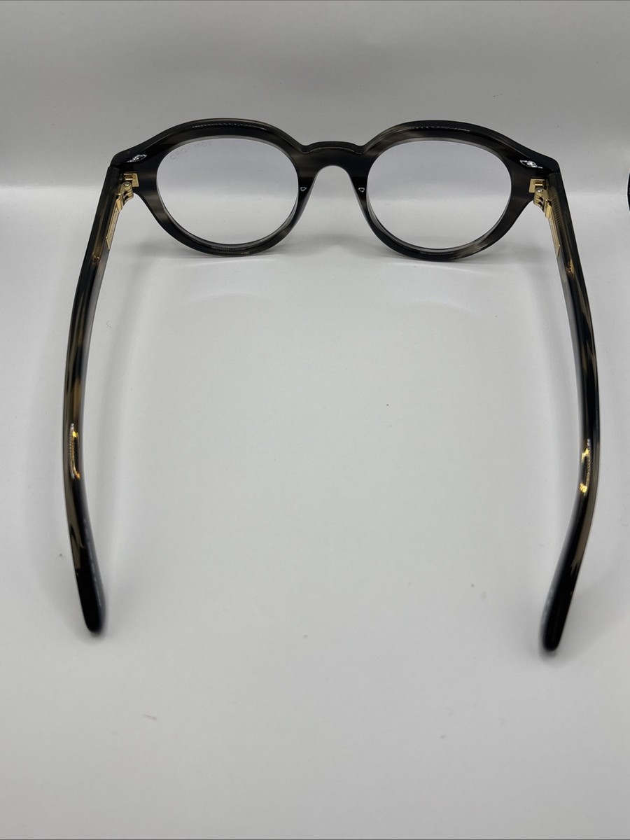 Tom Ford FT6037 Eyeglasses Coloured Havana Acetate Round Tom Ford FT6037-B Round Eyeglasses | EyeOns.com main image 4