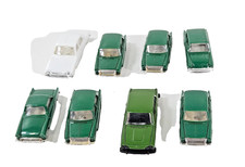 Job Lot Of 8 Vintage Tri-ang Minix Number 7 Sunbeam Alpine Green Colour Unboxed.