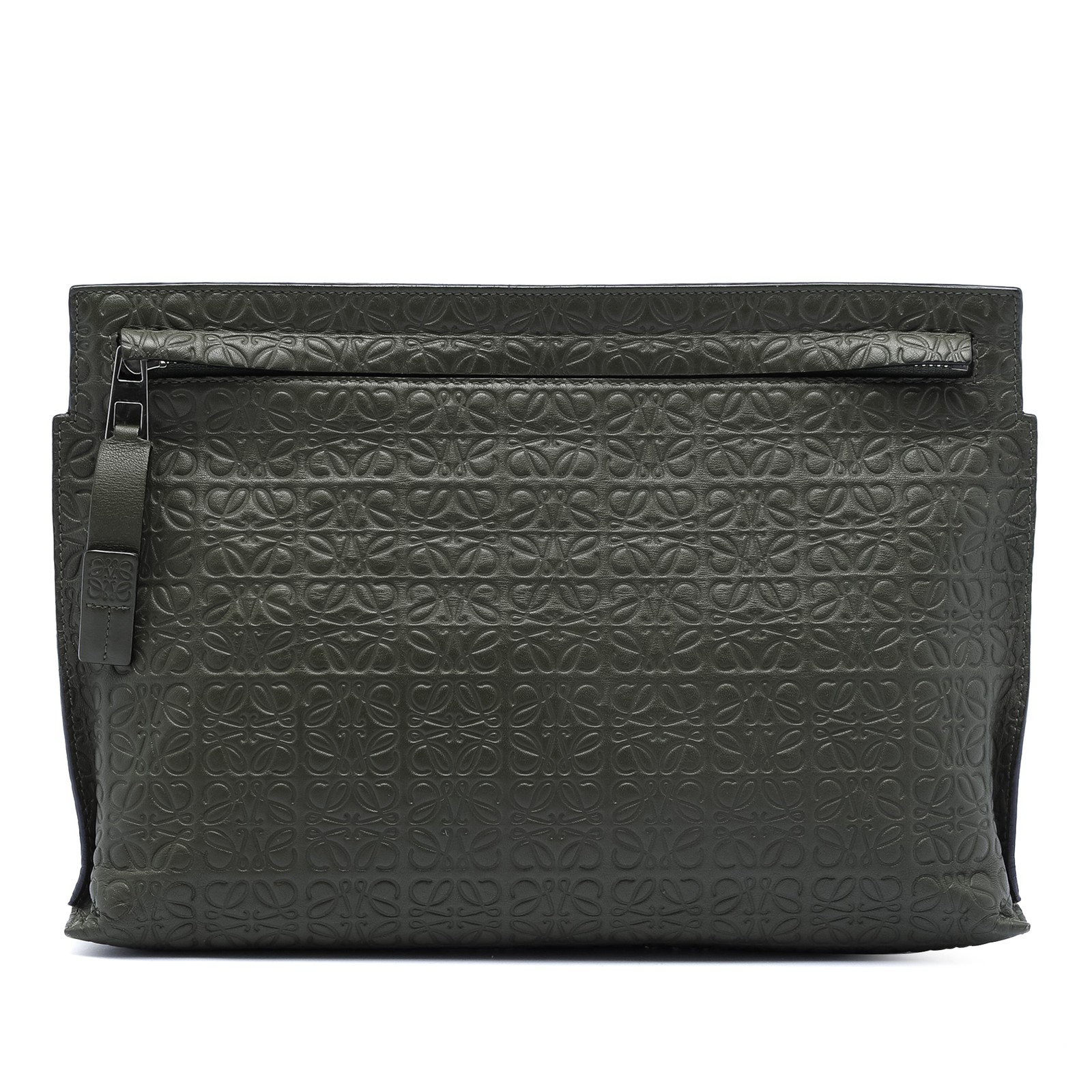 Authenticated LOEWE Embossed Leather Anagram Repe… - image 1