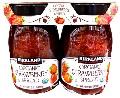 Kirkland Signature Organic Strawberry Spread 2 Jars x 24 Oz EXP 01/2027