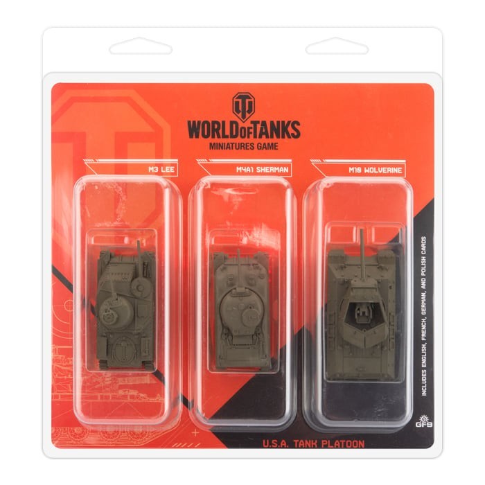 World Of Tanks U.S.A Tank Platoon - Brand New - World Of Tanks Miniatures Game