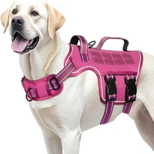 Dog Harness for Large Dogs Heavy Duty, No Pull Tactical Dog Harness with Molle S