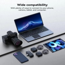 3in1 Mini Microphone for iPhone/Android/Camera Wireless Lavalier Microphone