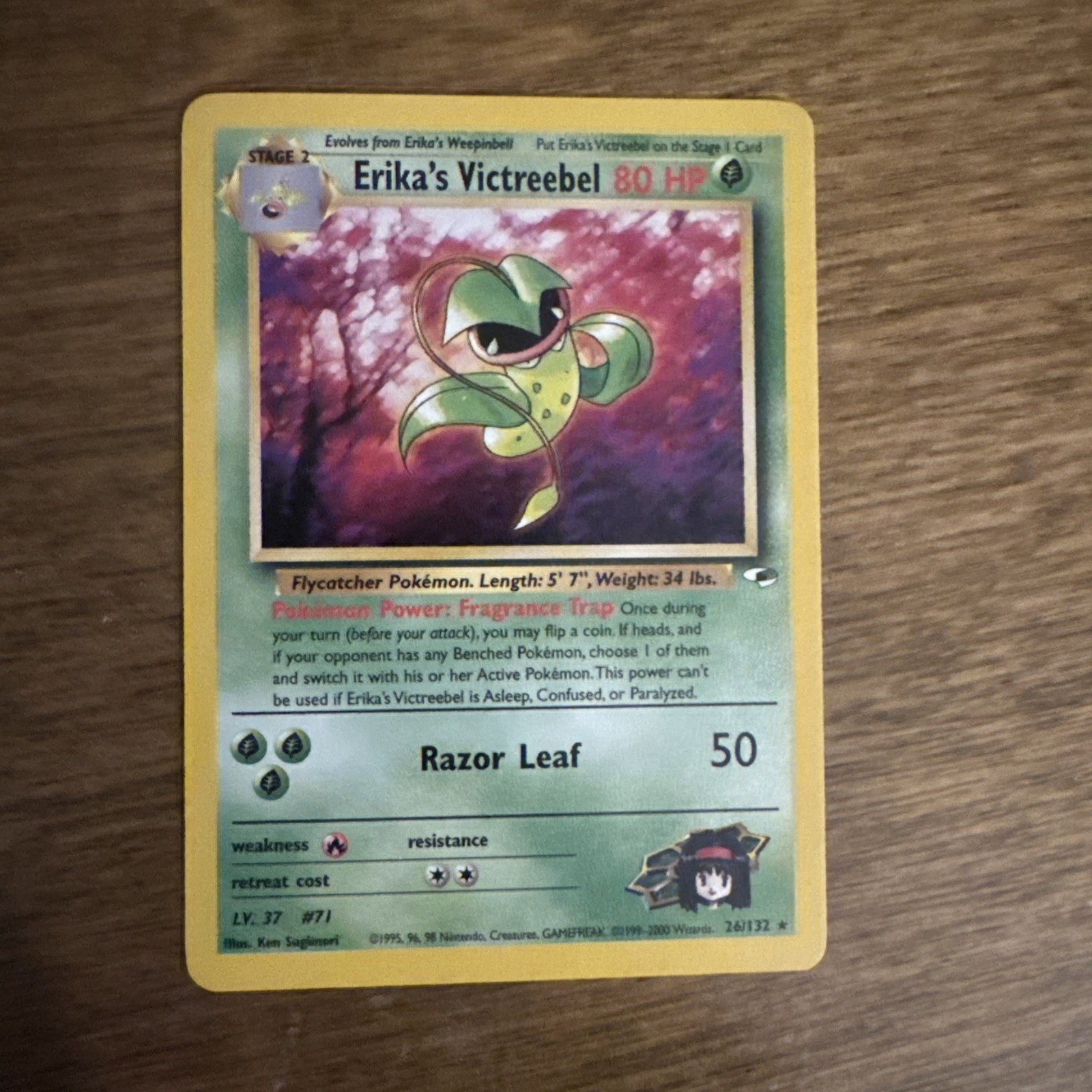 Pokémon TCG Erika's Victreebel Gym Heroes 26/132 Unlimited Rare