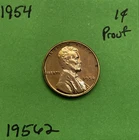 1954-P Lincoln Wheat Cent / Penny 1c Proof See Pictures