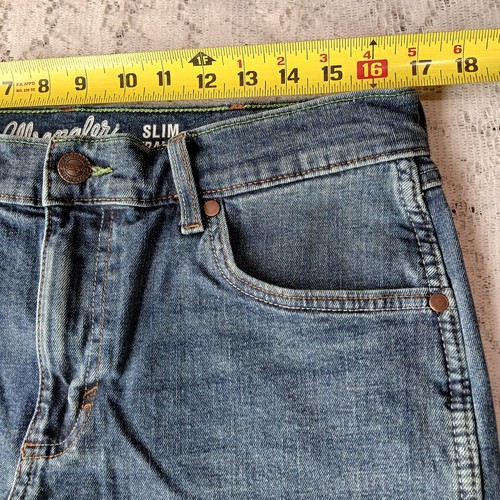 Wrangler Retro Jeans Mens 33x32 (34x31) Slim Straight Blue Denim 1088MWZPD - Picture 12 of 15