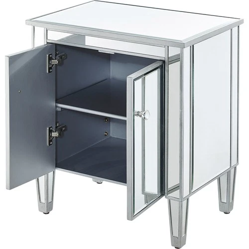 Elegant Lighting MF72020 Reflexion End or Side Table Antique Hand Painted Silver - Picture 8 of 11