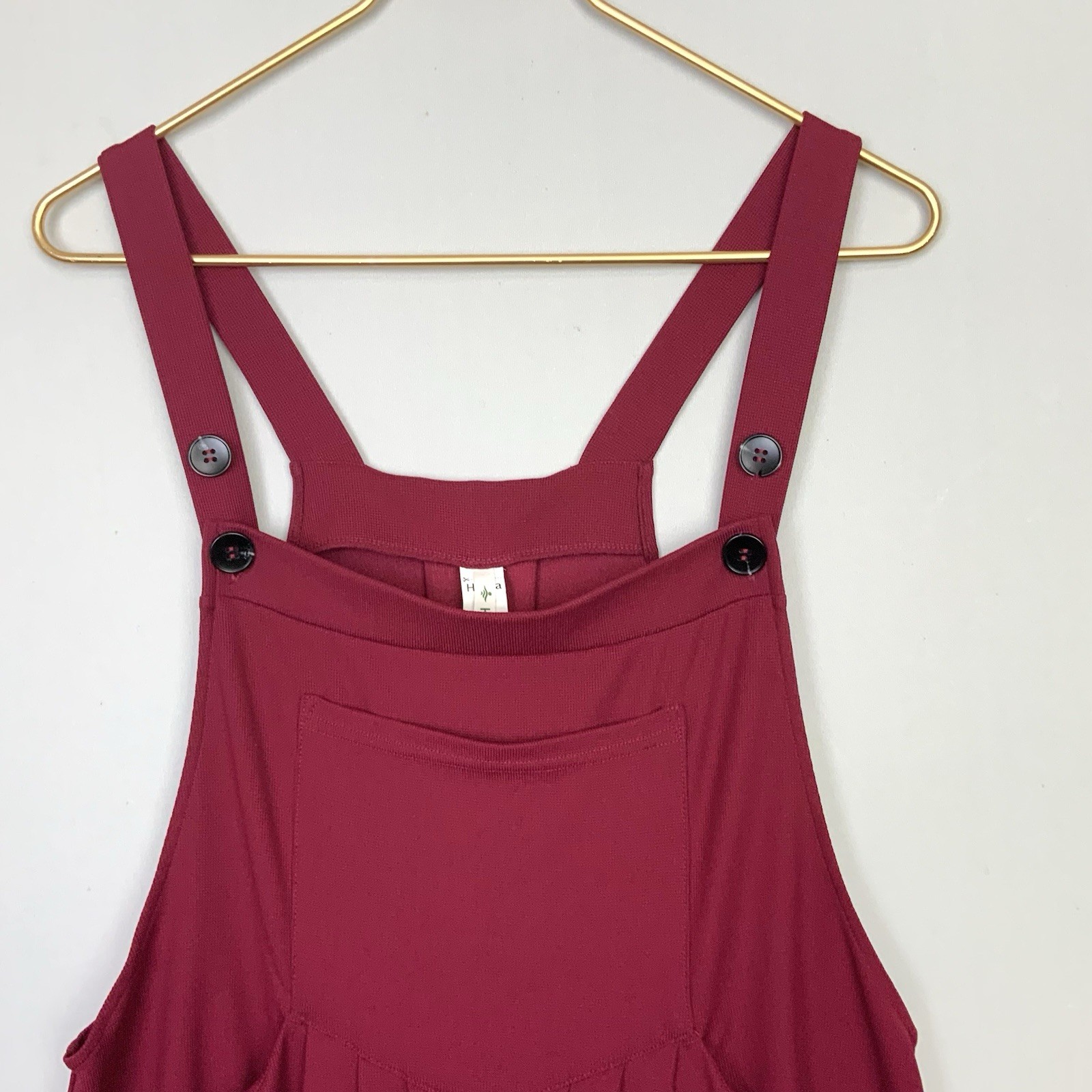 Halara Sz Large Maroon Adjustable Button Strap Wa… - image 3