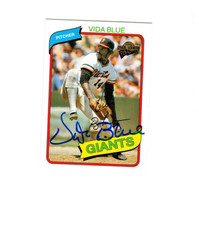 Vida Blue autograph signed 2004 Topps Fan Favorite baseball card Giants A's HOF