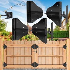 Anti Sag Gate Kit Fence Gate Hardware - Heavy Duty 90 Degree Right Angle Hing...