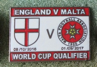 England v Malta World Cup 2018 Qualifier Match Badge
