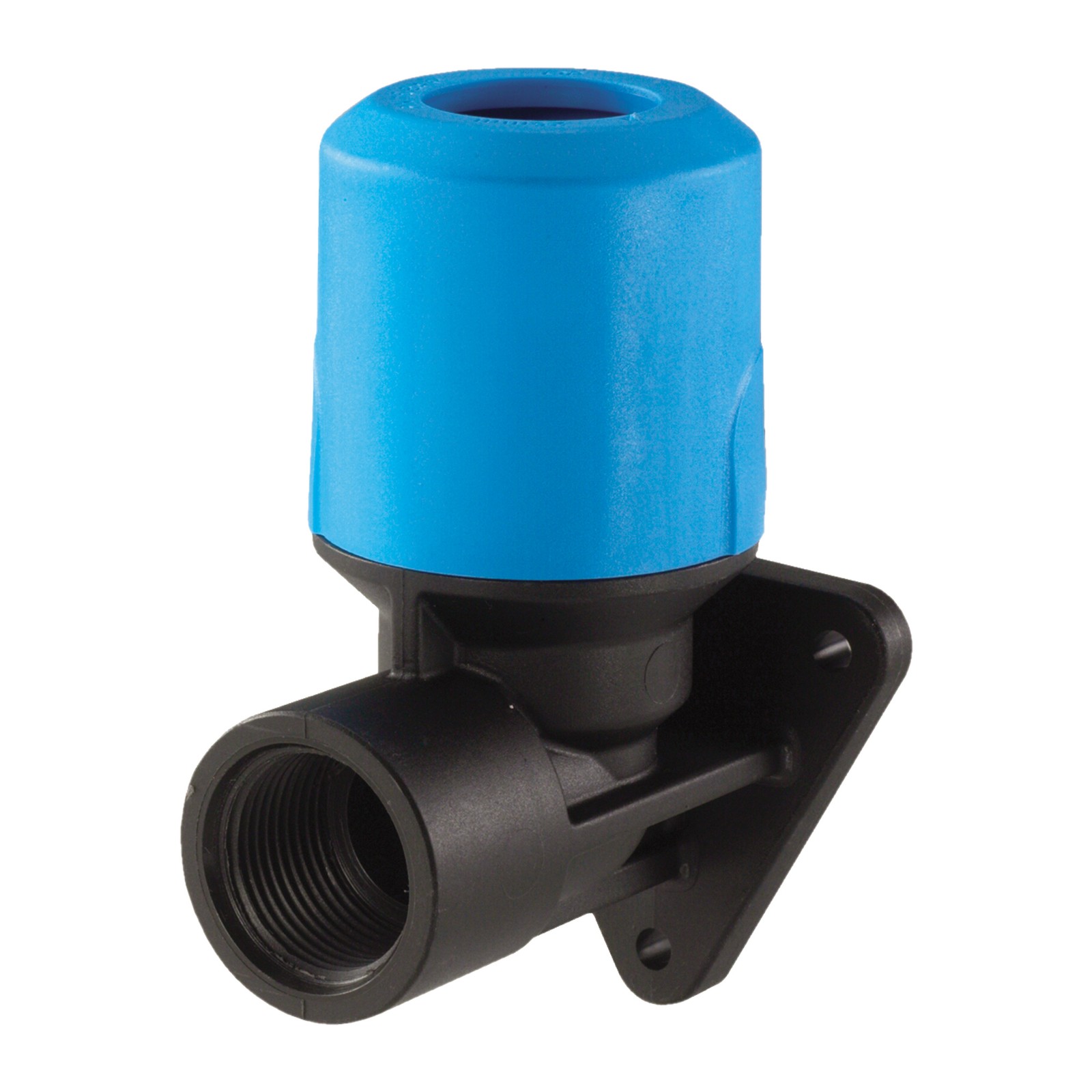 John Guest Speedfit Blue Wallplate Elbow 25mm X 3/4"" - UGPWB2516