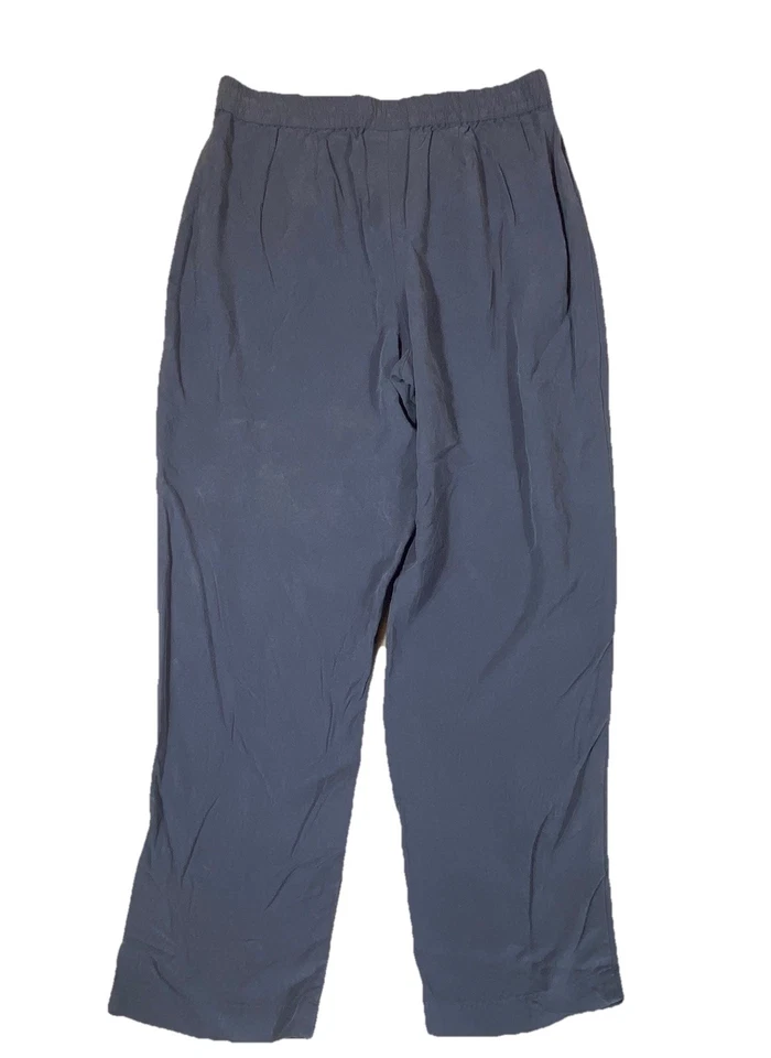 Pantalones J. Jill Pure Medianos Lavado en Arena Azul Suave Elastizado Rayón Modal Playa Madura Foto 2 de 4