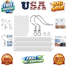 925 Sterling Silver Earring Hooks 120 PCS/60 Pairs, Ear Wires Fish Hooks, Hyp...