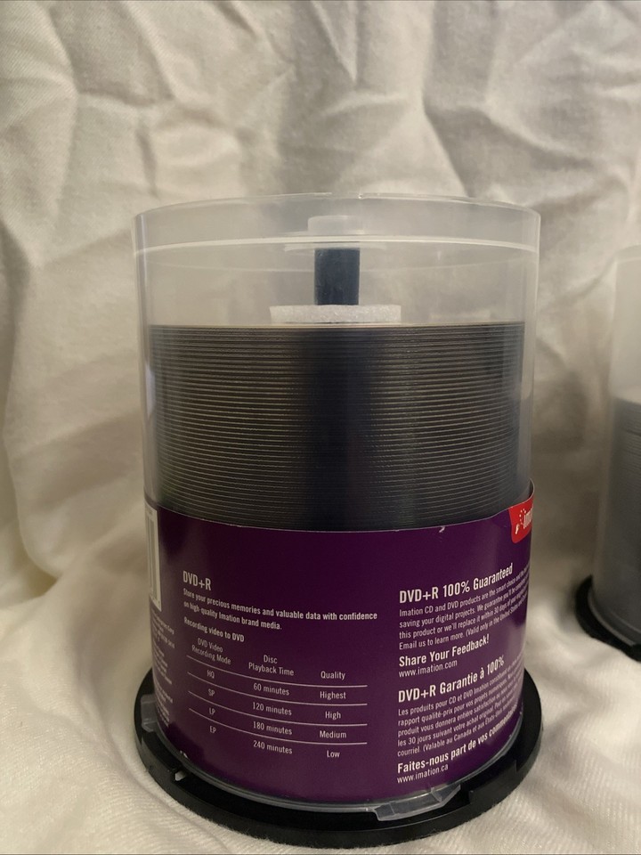 50 Pack Imation DVD-R 16X Speed 4.7GB 120Min Branded Logo Blank Media ...