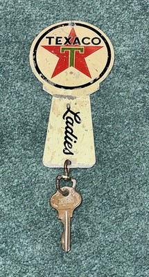 Vintage Original Texaco GAS & Oil Ladies Restroom Key