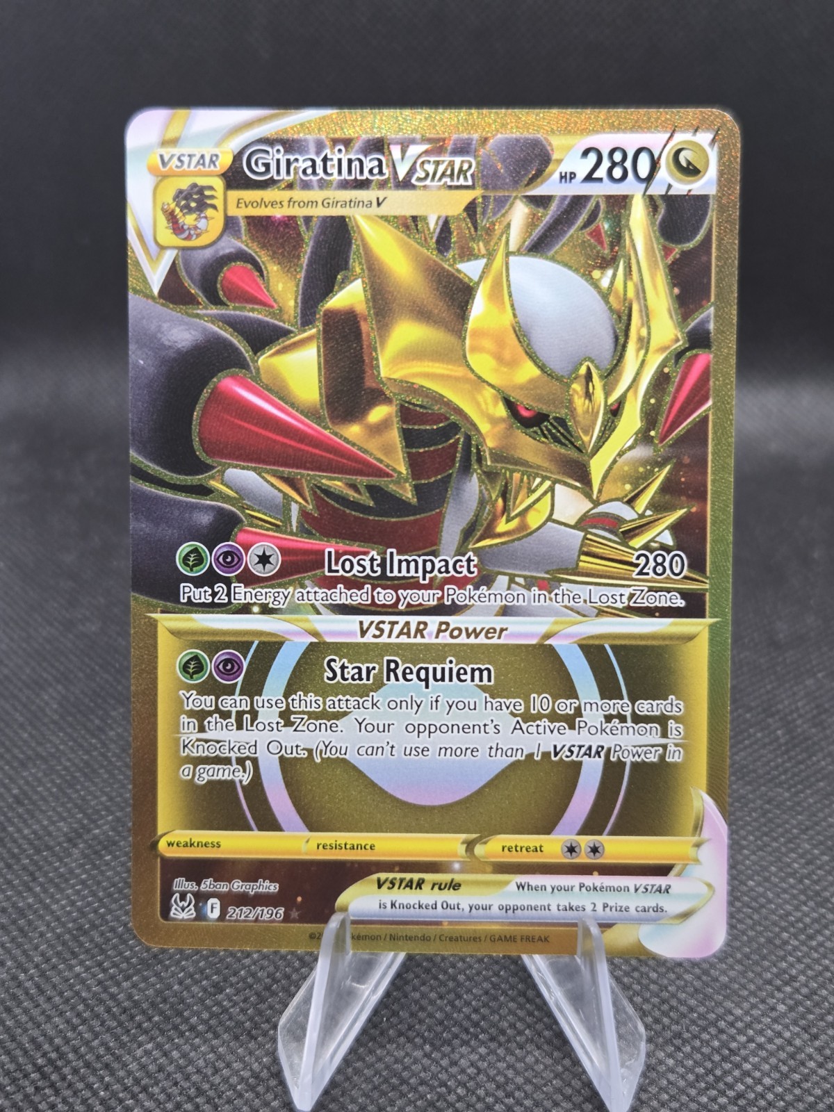 Giratina VSTAR (Secret) 212/196 Pokemon Lost Origin - NM