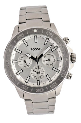 Fossil Bannon BQ2490 Herren Uhr Quarz Edelstahl Multifunktion Datum 45mm Neu OVP