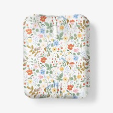 Rifle Paper Co Strawberry Fields Percale Fitted Sheet White Multi Queen