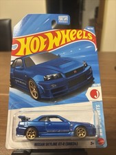 Hot Wheels Nissan Skyline Gt-r R34 Blue Hw J-imports W Card
