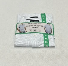 Jachs New York Men's Short Sleeved Shirt, White, Size XL