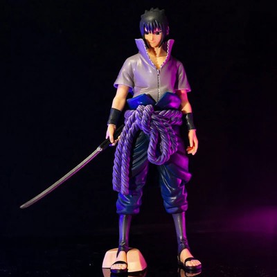 Anime Sasuke Uchiha Figure 29cm Sword Warrior Uniform Model Collectible Doll