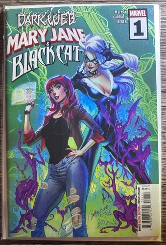 MARY JANE & BLACK CAT #1 Dark Web J Scott Campbell Amazing Web Spectacular