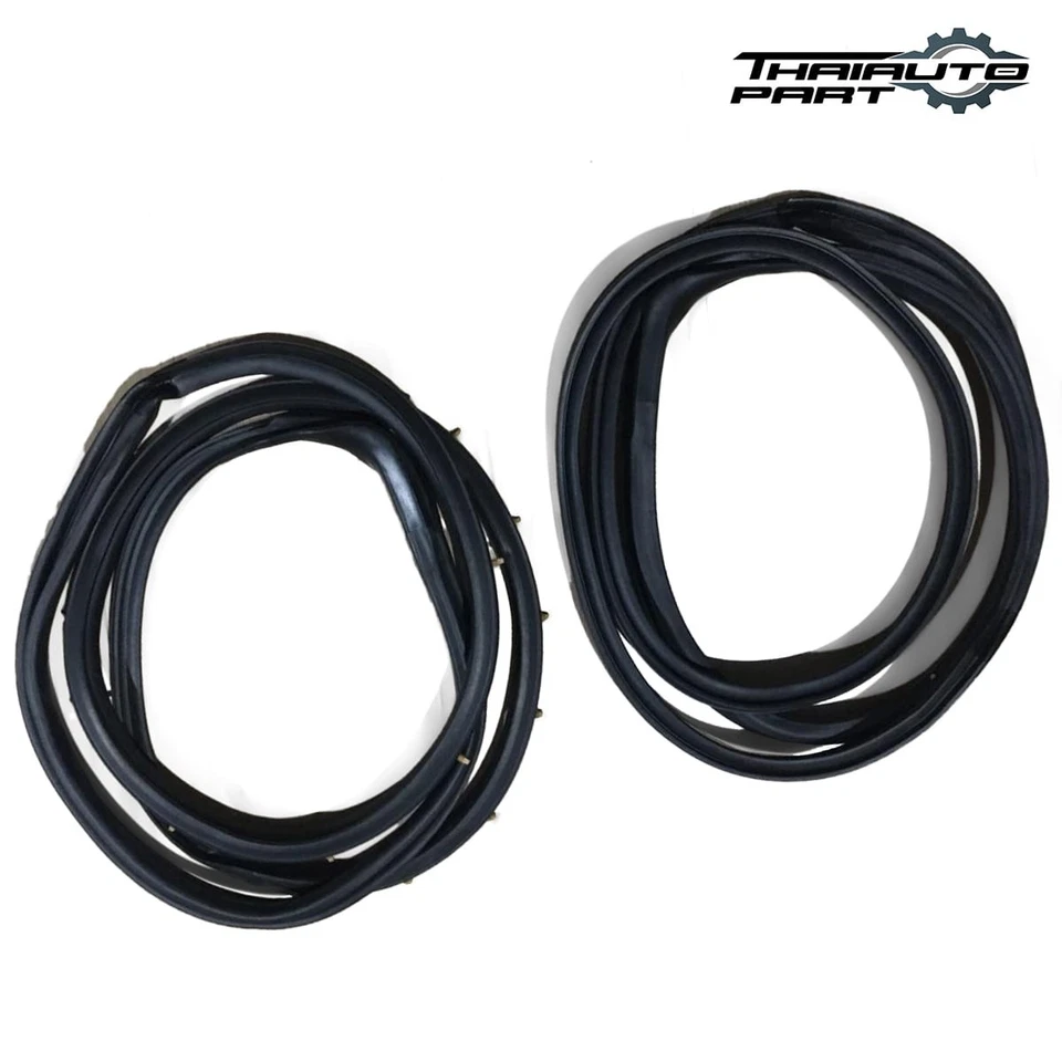 2 Weatherstrip Door Seal Rubber Front For 1984-1993 Mercedes Benz 190D 190E W201 - Image 3 of 4