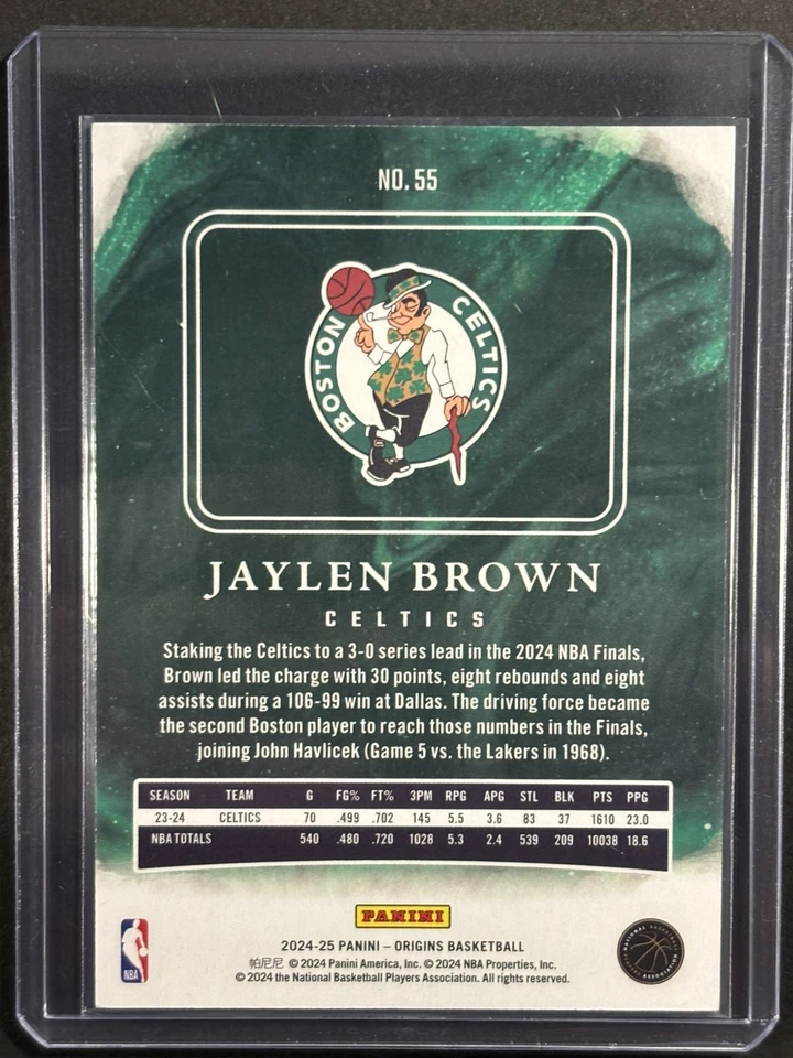 Jaylen Brown 2024-25 Panini Origins Green /5! Color Match Boston Celtics #55 🔥 - Image 2 of 2