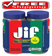 Jif Extra Crunchy Peanut Butter, 48 oz., 2 pk.