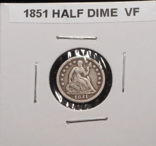 1851 Seated Liberty Half Dime  - VF  Condition