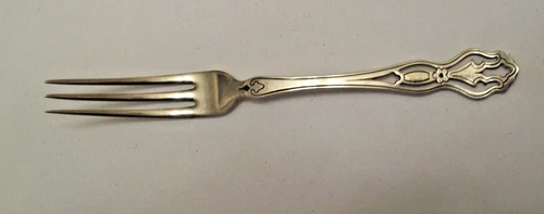Sterling Silver  Victorian Strawberry  Fork signed R W & S