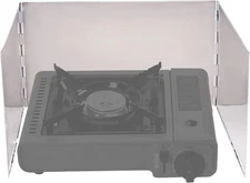 REDCAMP Folding Stainless Steel Stove Windscreen, Camping Stove Windshield Butan