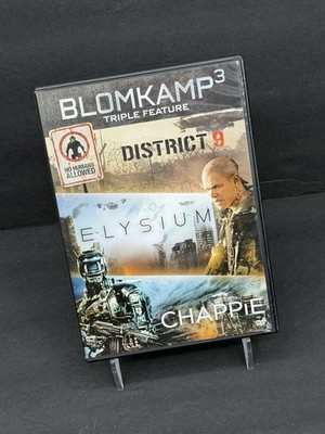 BLOMKAMP Triple Feature: DISTRICT 9~ELYSIUM~CHAPPIE (DVD, 2016, 3-Disc Set)