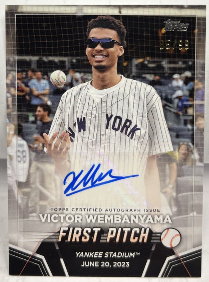 Victor Wembanyama 2024 Topps Series 2 First Pitch RC Autograph Auto #d 8/99