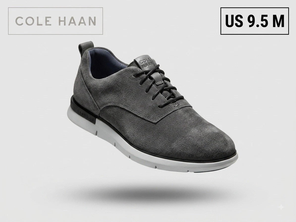 806 【人気】COLE HAAN ダークグレー スニーカー スエード9.5M Cole Haan Gray Suede Casual Shoes for Men for sale | eBay