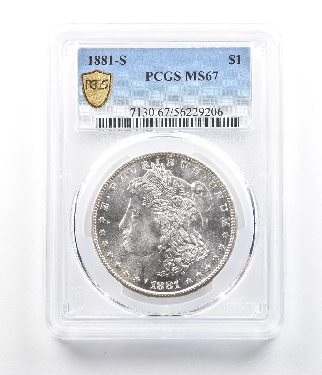 PCGS Certified MS 67 Graded Morgan US Dollars (1878-1921) for sale
