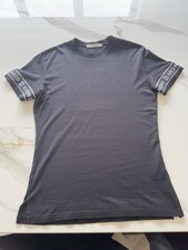 Givenchy Men's T-Shirt, Good Condition, Black With Tape Detail, Size Medium