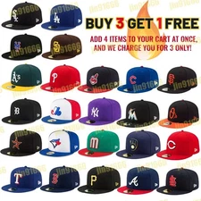 LA Dodgers New York Yankees Era Basic MLB 59FIFTY Fitted Cap - 5950 Men's Hat