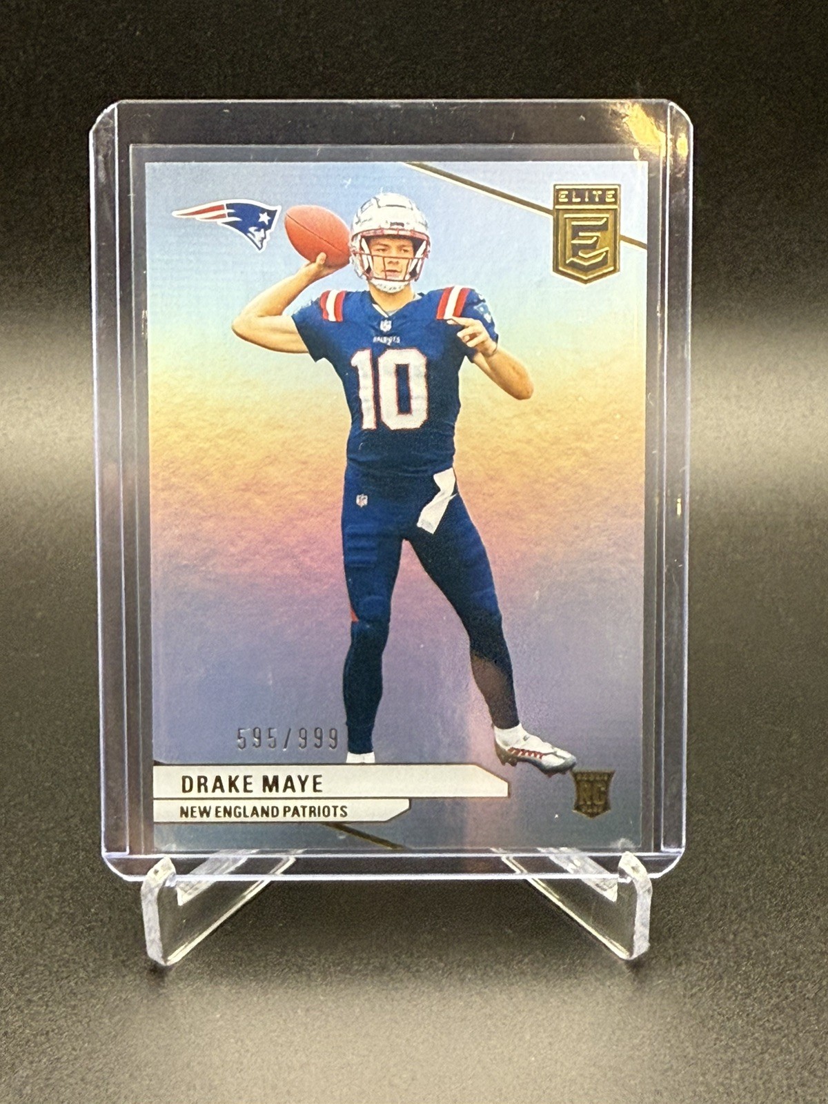 2024 Panini Donruss Elite RC Drake Maye Silver Holo Foil Rookie /999 #185