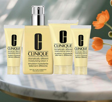 Clinique Dramatically Different Moisturizing Lotion travel and full 4 pc Set
